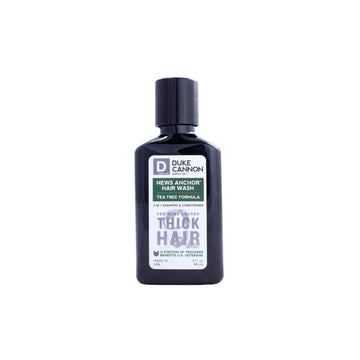 Duke Cannon News Anchor Hair Wash 2-In-1 Shampoo & Conditioner For Men, 3Oz Travel Size - Tea Tree (Pack Of 1)