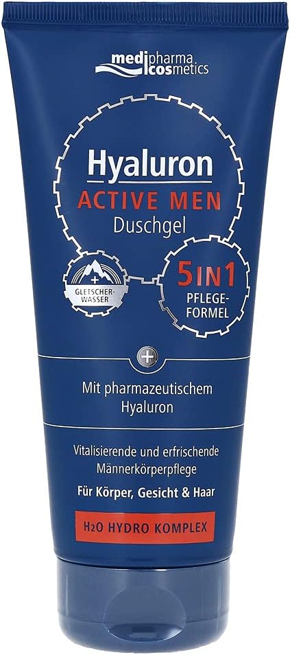 Dr. Theiss Naturwaren, Hyaluron Active Men Shower Gel 200 Ml, Colourless, Pack Of 1