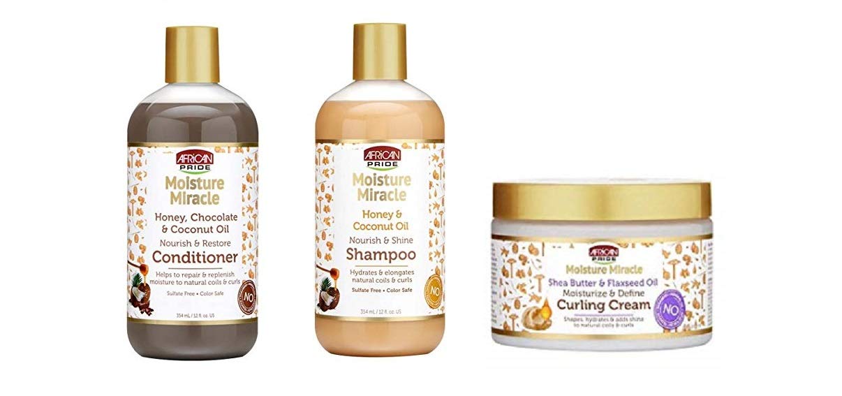 African Pride Moisture Miracle Combo (Cond&Sh&Creme) : Beauty & Personal Care