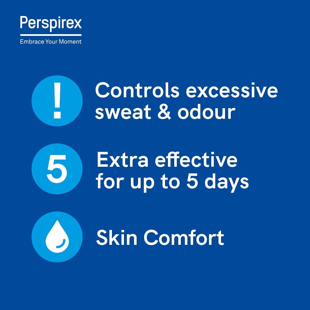 Perspirex Extra Strength Antiperspirant Roll On 20Ml | Long Lasting Sweat Protection | Original (Pack Of 5)