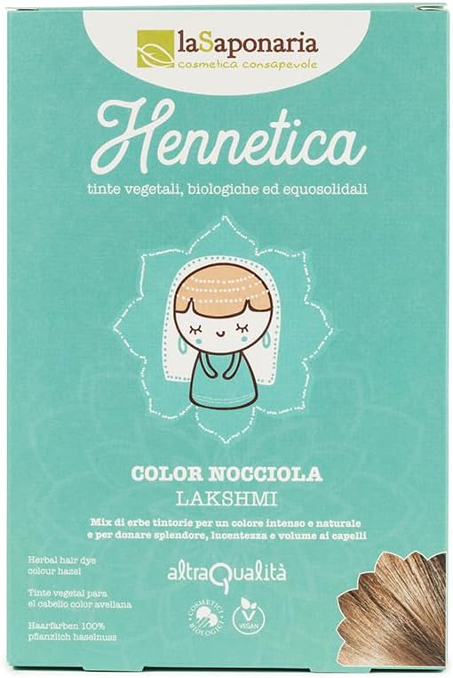La Saponaria Hazelnut Dyed Hair Color Powder, 100 G