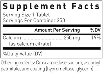 Douglas Laboratories Calcium Citrate | Elemental Mineral To Support The Strength And Structure Of Bones And Teeth | 250 Tablets