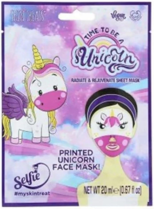 Skin Treats Time To Be A Unicorn Sheet Mask 20Ml | Hydrating & Radiance-Boosting Face Mask | Infused With Natural Ingredients | Fun & Magical Skincare Experience