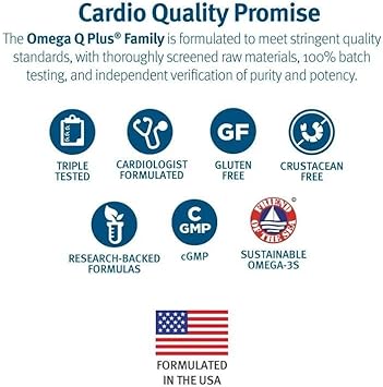 Dr. Sinatra Omega Q Plus MAX – Advanced Heart Health and Healthy Aging Support with 100mg of CoQ10 and Turmeric (60 softgels | 30-Day Supply) : Health & Household