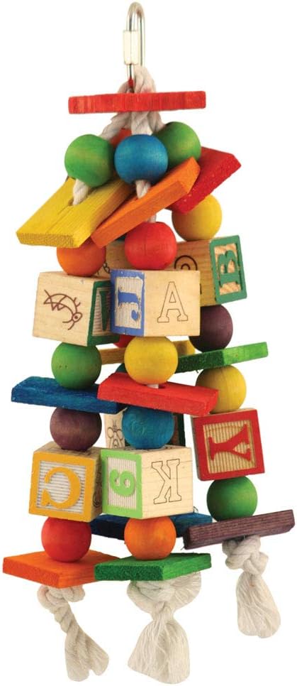 Jumble Stacks Re-fillable Hanging Wooden Chewable Parrot Toy