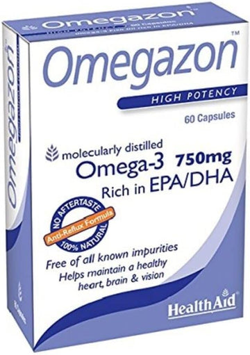 Healthaid Omegazon Omega 3 Fish Oil 60 Capsules

140 Grams