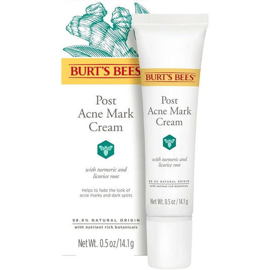 Burt’S Bees Post Acne Mark Cream For All Skin Types, Gentle Dark Spot Correcting Cream For Face, College Back To School Dorm Essentials, Formulated With Turmeric, 0.5 Oz