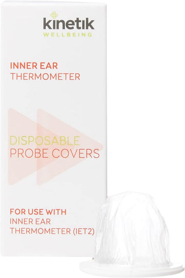 Kinetik Wellbeing Disposable Inner Ear Thermometer Probe Covers - Pack Of 40 Caps – Disposable Ear Thermometer Covers - Developed In Association With St John Ambulance