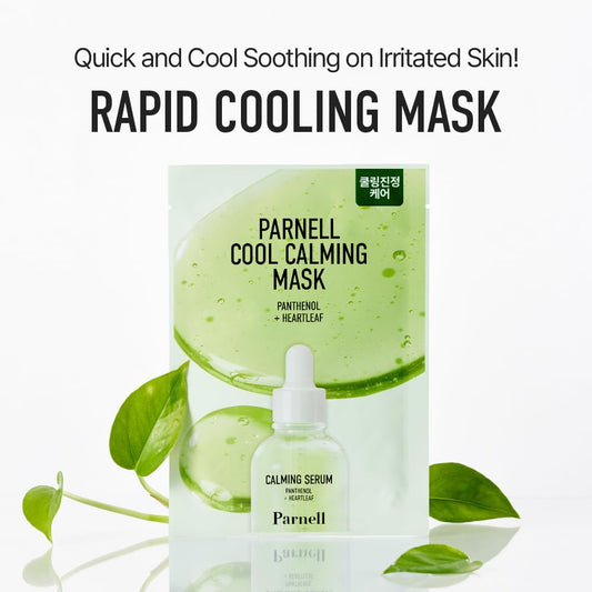 Parnell Panthenol Heartleaf Cool Calming Mask 10Ea, Korea Skin Care, Korea Beauty