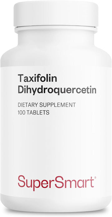Supersmart - Taxifolin Dihydroquercetin 60Mg Per Day (90% Dhq Supplement) - Russian Siberian Dahurian Larch Tree Extract - Antioxidant Bioflavonoid | Non-Gmo & Gluten Free - 100 Tablets