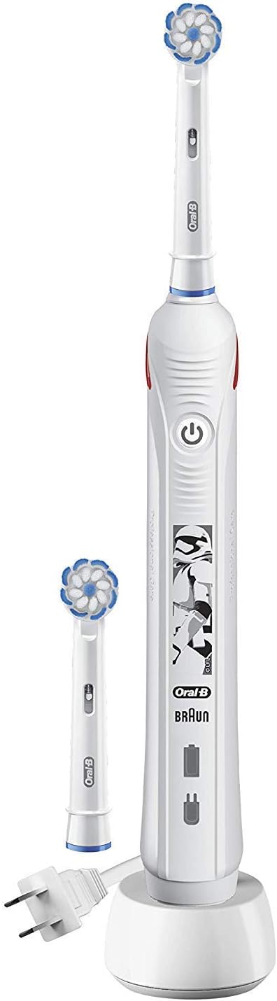 Oral-B Kids Electric Toothbrush With Replacement Brush Heads, Featuring Star Wars, For Kids 6+