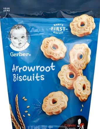 Gerber Snacks For Baby Biscuits, Arrowroot, 5.5 Oz Bag