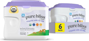 Pure Bliss By Similac Organic With A2 Milk Infant Formula, Easy To Digest, Usda-Certified Organic, Powder, 20.6-Oz Tub, Pack Of 6