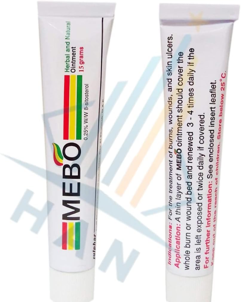 Mebo Burn Cream Skin Ointment Wound & Scar Care Fast First Aid Health Beauty Care (1 Tube = 15 Grams)   : Health & Household