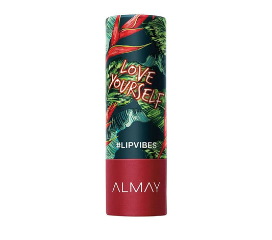 Almay Lip Vibes Lipstick With Vitamin E Oil & Shea Butter, Matte Cream Finish, Hypoallergenic, Love Yourself, 0.14 Oz