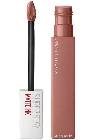 Maybelline Super Stay Matte Ink Liquid Lipstick Makeup, Long Lasting High Impact Color, Up To 16H Wear, Seductress, Light Rosey Nude, 1 Count