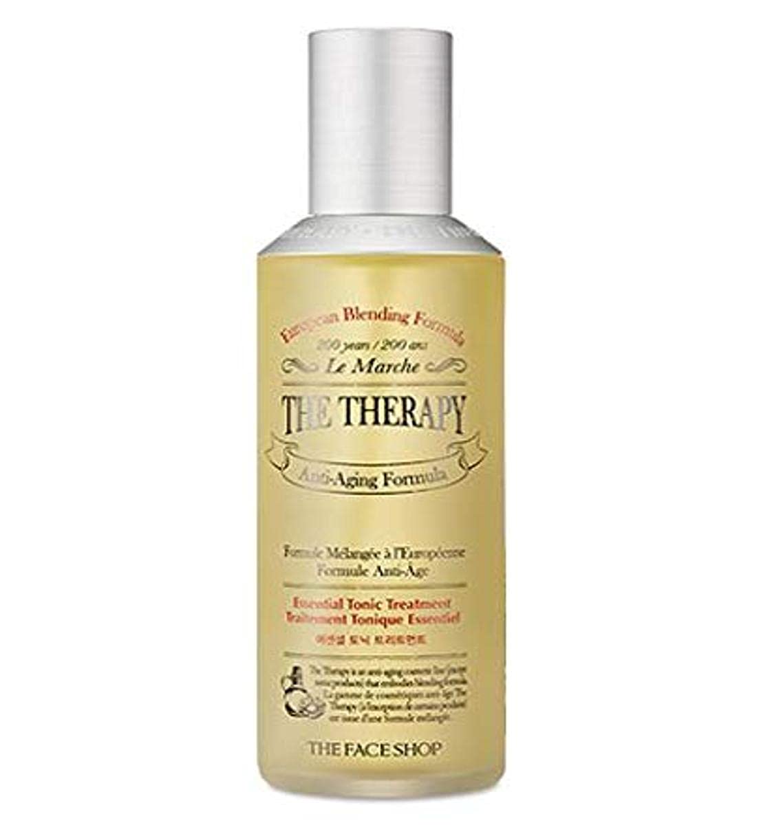 THE FACE SHOP The Therapy Essential tonic Treatment | Toner & Treatment & Emulsion All-In-1 for Skin Texture Smooth & Effective Hydration | Anti-Aging Moisture Formula, 5.07 Fl Oz : Beauty & Personal Care