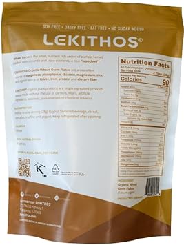 Organic Wheat Germ Protein Flakes Wheat Germ - 2.5 Lb - 8G Protein - Certified Usda Organic, Non-Gmo Project Verified - Certified Vegan