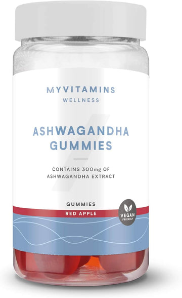 Myprotein Ashwagandha Gummies – 60 Count – Supports Stress Relief, Mood Enhancement, And Mental Clarity – Delicious Red Apple Flavour - Natural Adaptogen, Vegan, Gluten-Free, And Non-Gmo
