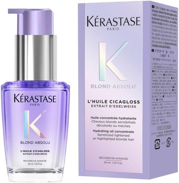 Kérastase Blond Absolu, Intense Blonde Strengthening Hair Oil, For Sensitised Lightened Or Highlighted Hair, With Hyaluronic Acid & Edelweiss Flower