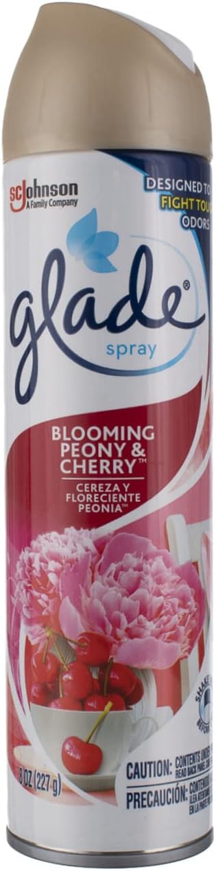 Glade Blooming Peony and Cherry Air Freshener Spray, 0.02, red