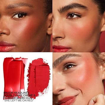 She Left Me On Red Major Headlines Double-Take Crème & Powder Blush Duo : Beauty & Personal Care