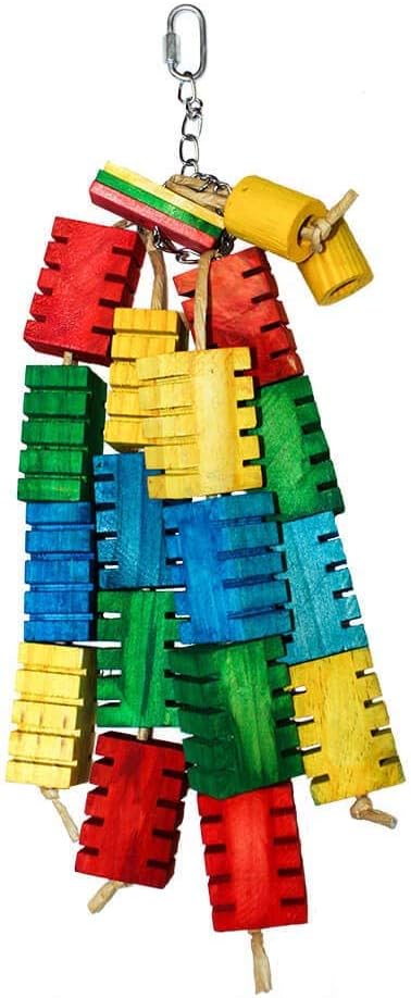 The Bird House Groovy Colour Blocks Bird Toy, Medium :Pet Supplies