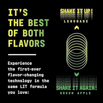 Beyond Raw Lit Pre Workout Powder Supplement, Energy, Focus, Endurance, Pumps, Nitric Oxide Boost, 250Mg Caffeine, Creatine, Beta Alanine, Lemonade To Green Apple, 30 Servings