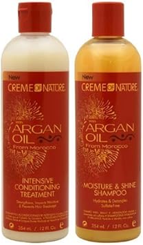 Creme Of Nature Argan Oil Moisture Shine Shampoo & Intensive Treatment Set By Creme Of Nature [Beauty]