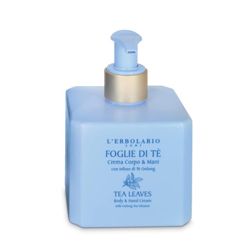 L'Erbolario Body And Hand Cream - Toning And Moisturizing Hand Lotion For Women And Men With Cocoa Butter - Citrus Floral Scent - Tea Leaves - 8.4 Oz