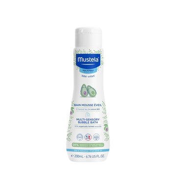 Mustela Baby Multi-Sensory Bubble Bath With Natural Avocado – Biodegradable Formula - 6.76 Oz. – Packaging May Vary