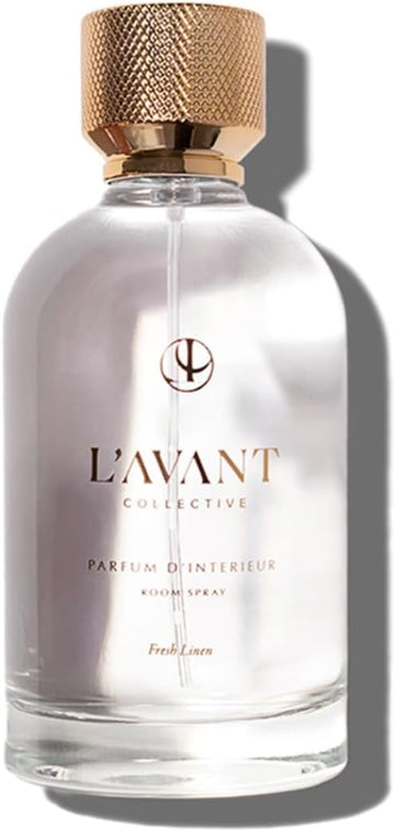 L'avant Collective Room Spray Fresh Linen - Aerosol Home Fragrance Gifts, Long Lasting Air Freshener Deodorizer Nonstop Freshness Essential Oil Notes of Lavender, Geranium, Ylang Ylang 3.4 Oz