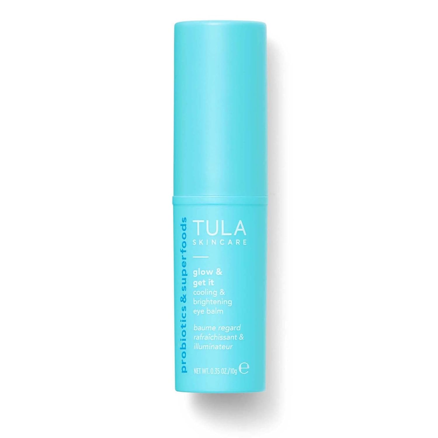 Tula Skin Care Eye Balm Glow & Get It - Dark Circle Treatment, Instantly Hydrate And Brighten Undereye Area, Portable And Perfect To Use On-The-Go, 0.35 Oz