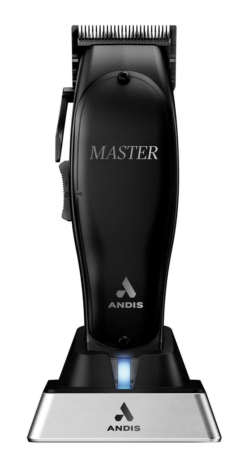 Andis Black Label Mlc Professional Master Cordless Hair Trimmer, Adjustable Carbon Steel Blade Hair Clipper For Close Cutting, Black