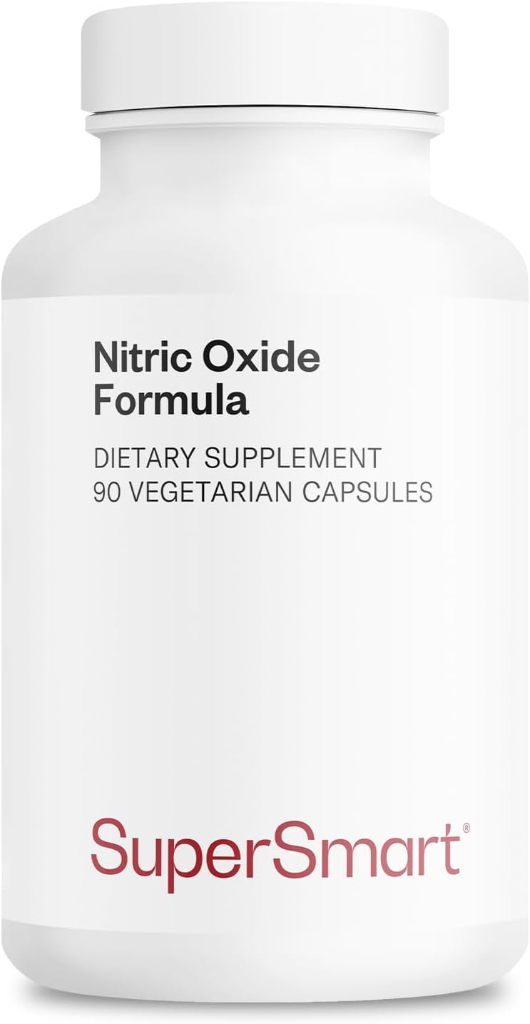 Supersmart - Nitric Oxide Formula (Advanced Formula) - With L-Citrulline Malate, L-Arginine Aakg, Vinitrox - Nitric Oxide Supplement For Men & Women | Non-Gmo & Gluten Free - 90 Vegetarian Capsules