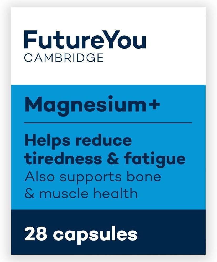 Magnesium+ 575mg Supplement ? 28 High Strength Magnesium Capsules ? Magnesium Lactate & Vitamin B6 Health Supplements to Reduce Tiredness & Support Bone Health ? Supplements by FutureYou Cambridge