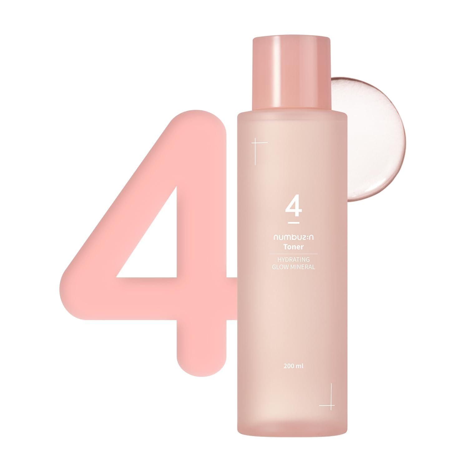 Numbuzin No.4 Hydrating Glow Mineral Toner | Thermal Water, Hyaluronic Acid, Hydration, Makeup Boosting | 6.76 Fl Oz