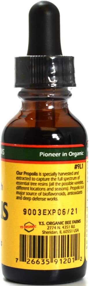 YS BEE FARMS Organic 70% Ultra Strength Propolis, 1 OZ