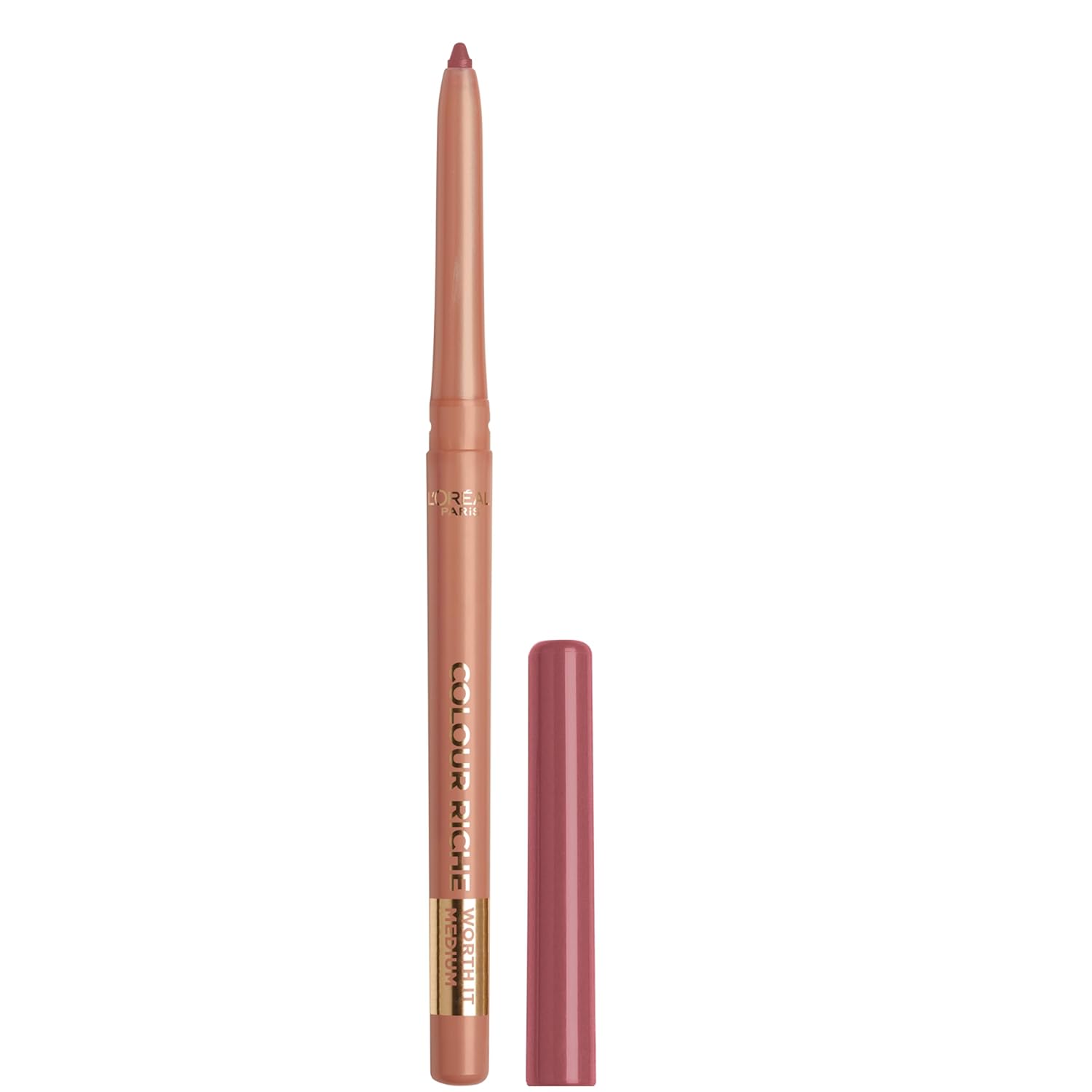 L'Oreal Paris Colour Riche Lip Liner Pencil, Creamy Lip Liner With Omega 3 And Vitamin E, 635 Worth It Medium (Medium Dark Mauve)