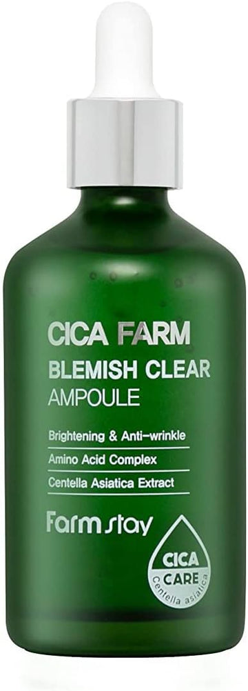 Farmstay Cica Farm Blemish Clear Ampoule 3.38 Fl.Oz / 100 Ml | Hydrating, Calming, Soothing Ampoule For Dry Skin