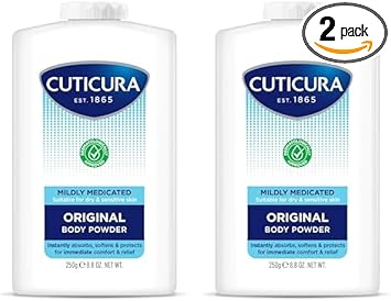 CUTICURA Mildly Medicated Body Powder 250 g, Many Uses Personal Hygiene, Sweat Control, Chafing and Friction Prevention, Itching Relief (Pack of 2) : Amazon.co.uk: Beauty