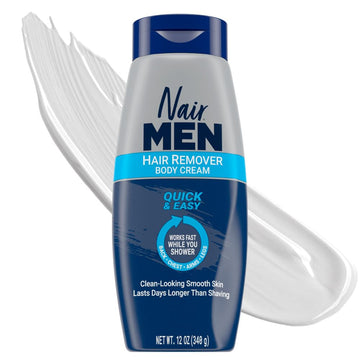 Nair Men Body Cream Hair Remover, Body Hair Removal Cream, 12 oz