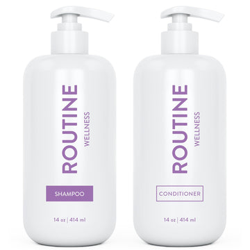 Shampoo And Conditioner Set For Stronger Hair - Biotin | Color Safe | Sulfate-Free | Vegan | Clinically Tested | Nourishing Oils And Vitamins - Lavender & Cedar 14Oz (Pack Of 2)