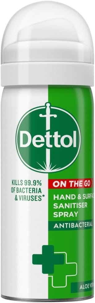 Dettol Hand & Surface Sanitiser Spray Suitable for Hands and Surfaces, 50ml, (Pack of 1) : Amazon.co.uk: Grocery