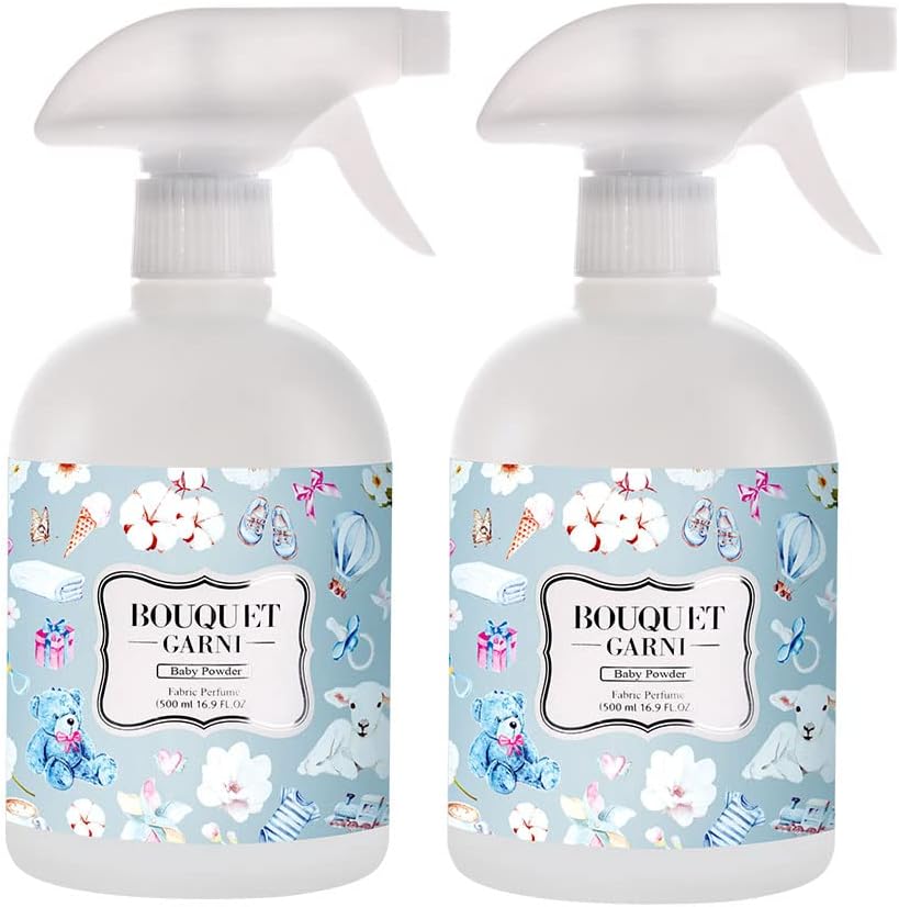 Bouquet Garni Fabric Perfume Baby Scent - Long Lasting Fragrance Fabric And Linen Odor Remover - Odor Eliminator And Neutralizer Spray - Fabric Deodorizer And Refresher - 16.9 Fl Oz