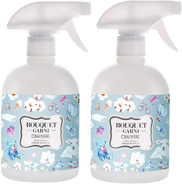 Bouquet Garni Fabric Perfume Baby Scent - Long Lasting Fragrance Fabric And Linen Odor Remover - Odor Eliminator And Neutralizer Spray - Fabric Deodorizer And Refresher - 16.9 Fl Oz
