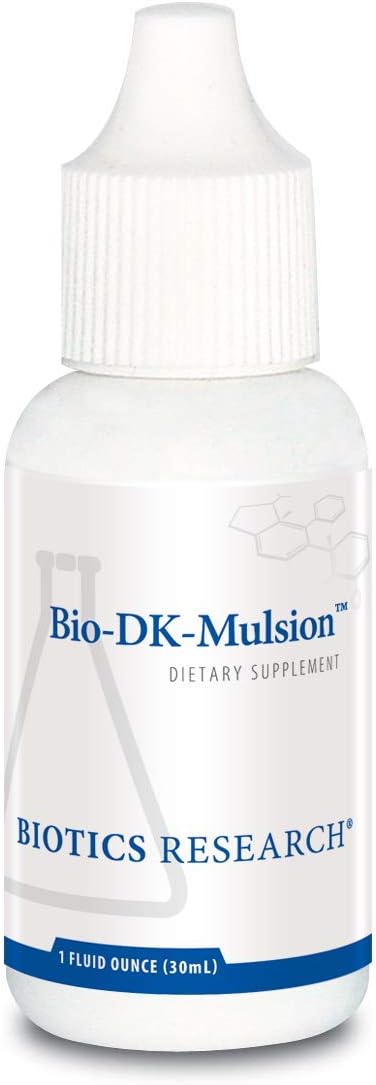 Biotics Research Bio-Dk-Mulsion™ - 125 Mcg (5000 Iu) Emulsified Vitamin D3 And 3 Mcg Vitamin K Per Serving, Mk-7, Stronger Bones, Heart Health, Musculoskeletal Strength, Healthy Bmi 1 Fl Oz