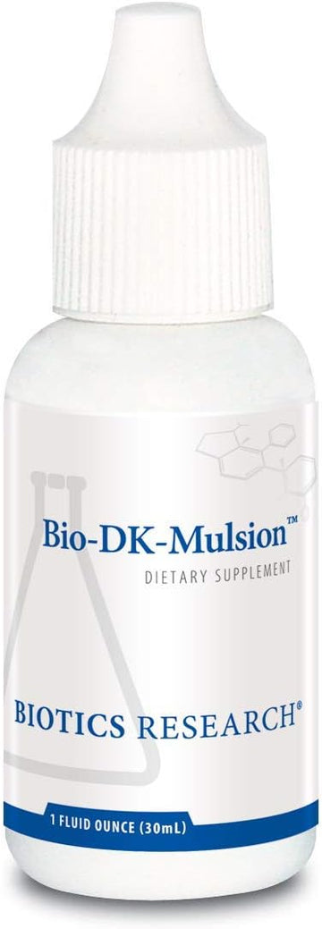 Biotics Research Bio-Dk-Mulsion™ - 125 Mcg (5000 Iu) Emulsified Vitamin D3 And 3 Mcg Vitamin K Per Serving, Mk-7, Stronger Bones, Heart Health, Musculoskeletal Strength, Healthy Bmi 1 Fl Oz