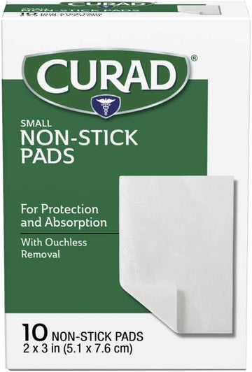 Curad Non-Stick Pads, 2 X 3 Inches, 10 Count