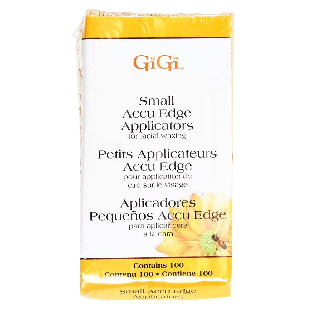 Gigi Accu Edge Small Wax Applicators For Hair Waxing/Hair Removal, 100 Pieces